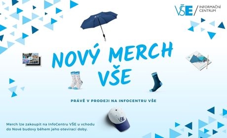 Oficiální merch VŠE je v prodeji.